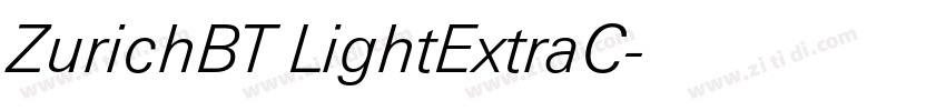ZurichBT LightExtraC字体转换
